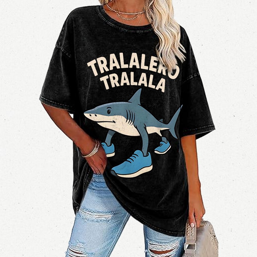 Tralalero Tralala Vintage Distressed T-shirt