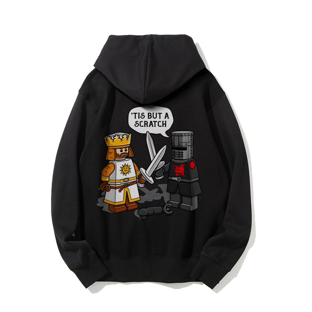 King Vs Knight Printed Back Unisex Cotton Hoodie