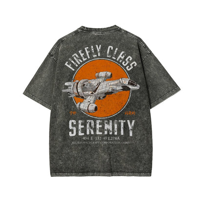 Retro Smugglers Front And Back Printing Washed T-shirt