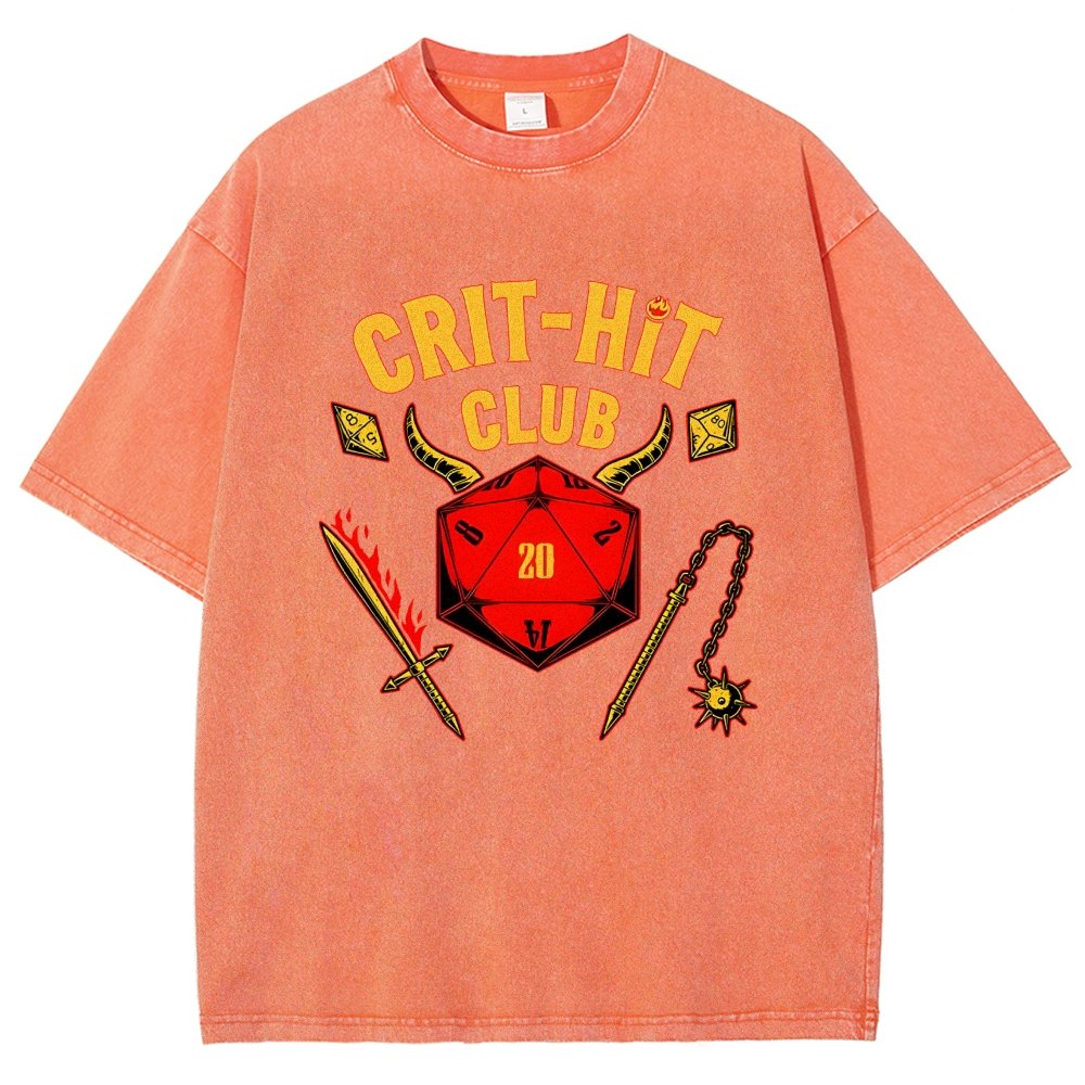 Crit-Hit Club Vintage Distressed T-shirt