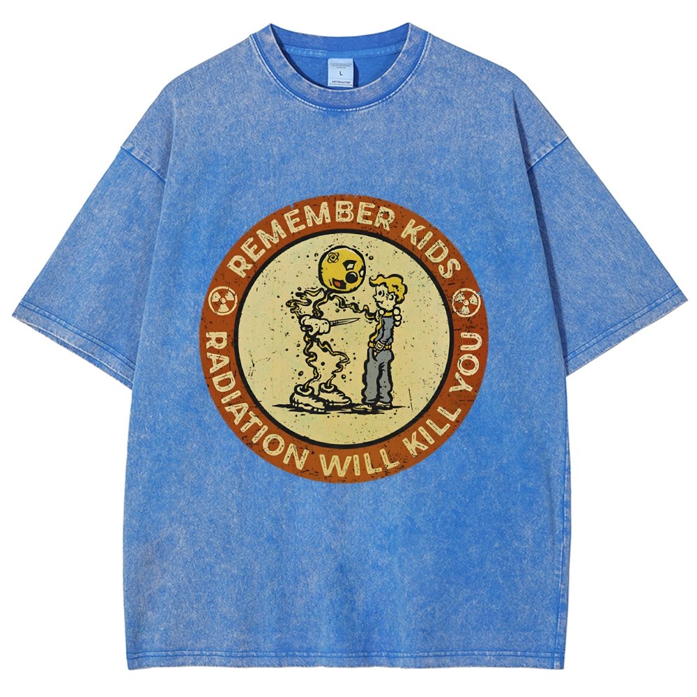 Vintage Radiation Warning Vintage Distressed T-shirt