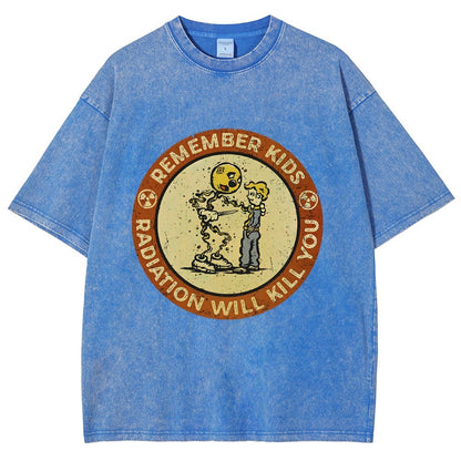 Vintage Radiation Warning Vintage Distressed T-shirt
