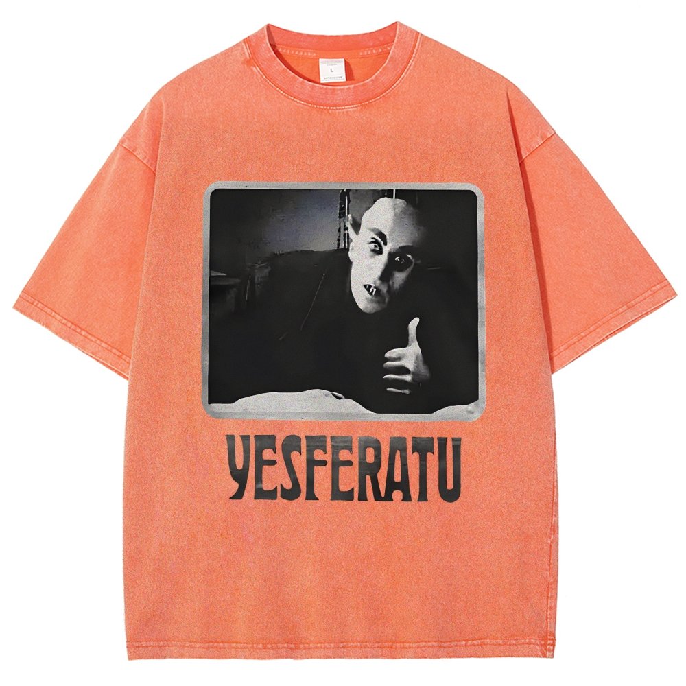 Yesferatu Funny Horror Retro Vintage Distressed T-shirt