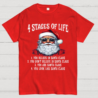 4 Stages Of Life Funny Christmas Geek T-Shirt