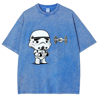 Soldiers learn about drones Vintage Distressed T-shirt