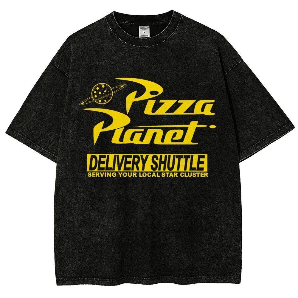 Cosmic Pizza Delivery Vintage Distressed T-shirt
