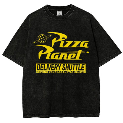 Cosmic Pizza Delivery Vintage Distressed T-shirt