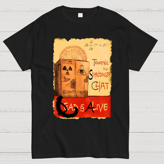 Tournee Du Schrodinger Chat Geek T-Shirt
