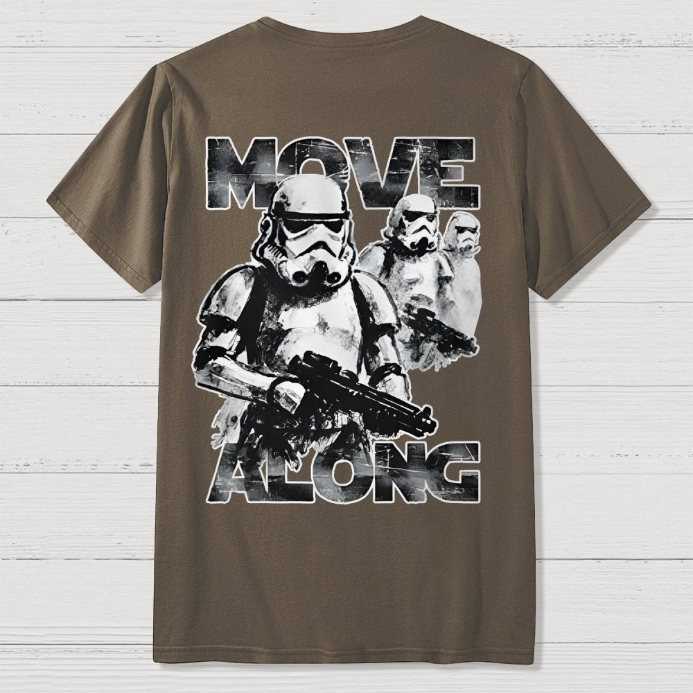 Move Along Front And Back Printing Geek T-Shirt