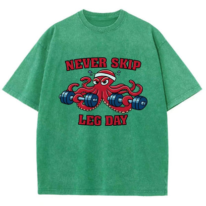 Octo-Leg Day Vintage Distressed T-shirt