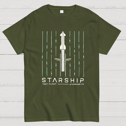 Starship Test Flight Nerdy T-Shirt