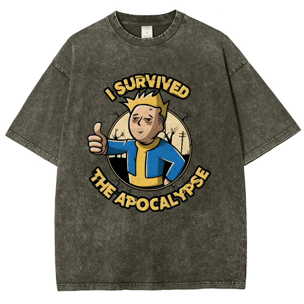I Survived the Apocalypse Vintage Distressed T-shirt