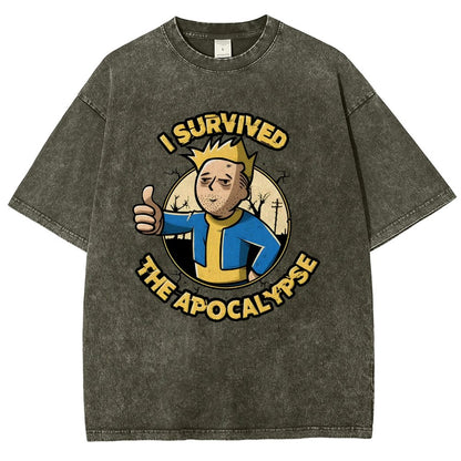 I Survived the Apocalypse Vintage Distressed T-shirt