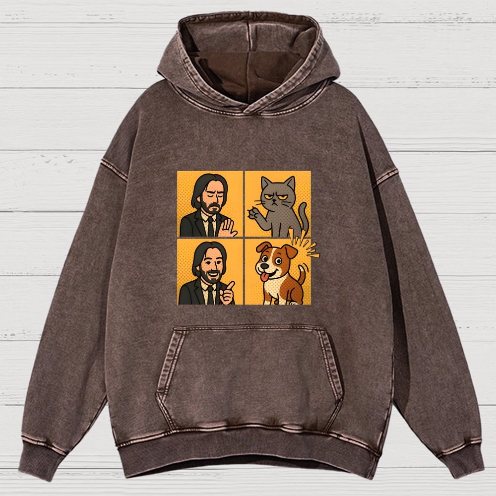Dog Vintage Distressed Hoodie
