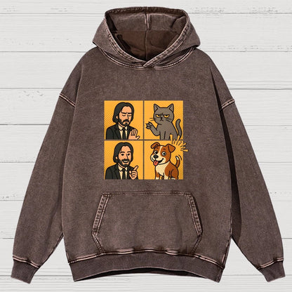 Dog Vintage Distressed Hoodie