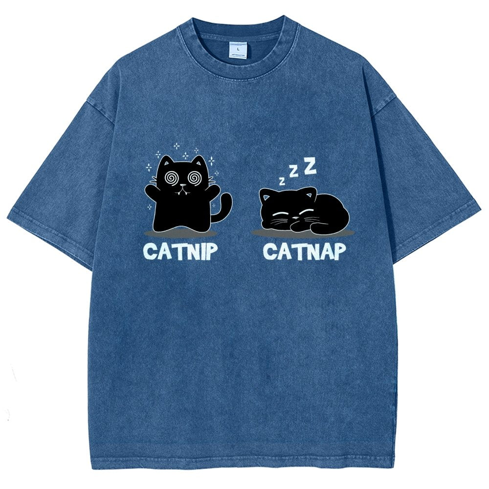 Catnip Catnap Vintage Distressed T-shirt