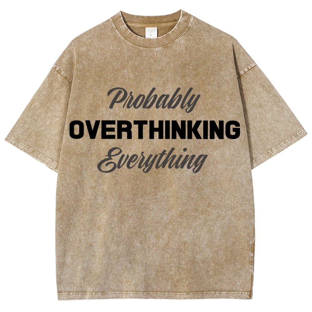 Probably Overthinking Everything Vintage Distressed T-shirt