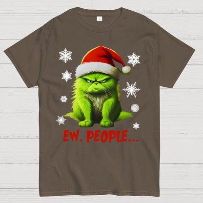 Funny Christmas Cat Geek T-Shirt