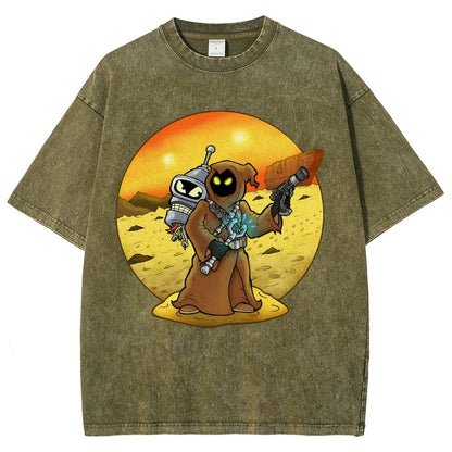 Robot Hunter Vintage Distressed T-shirt
