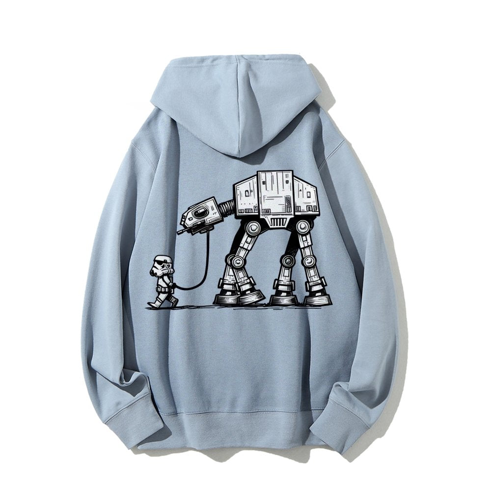 Galactic Robot Dog - Planetary Skirmishes Printed Back Unisex Cotton Hoodie