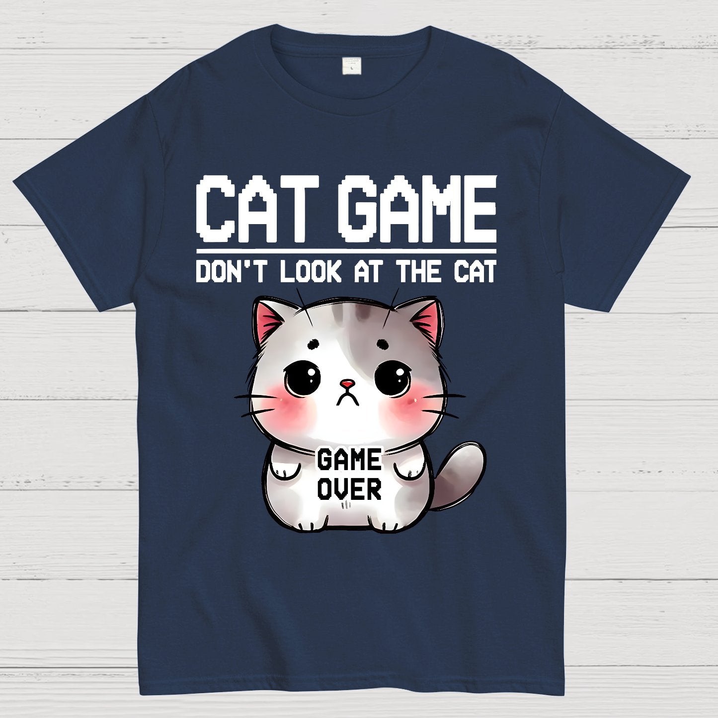 Funny Cat Game-Game Over Geek T-Shirt