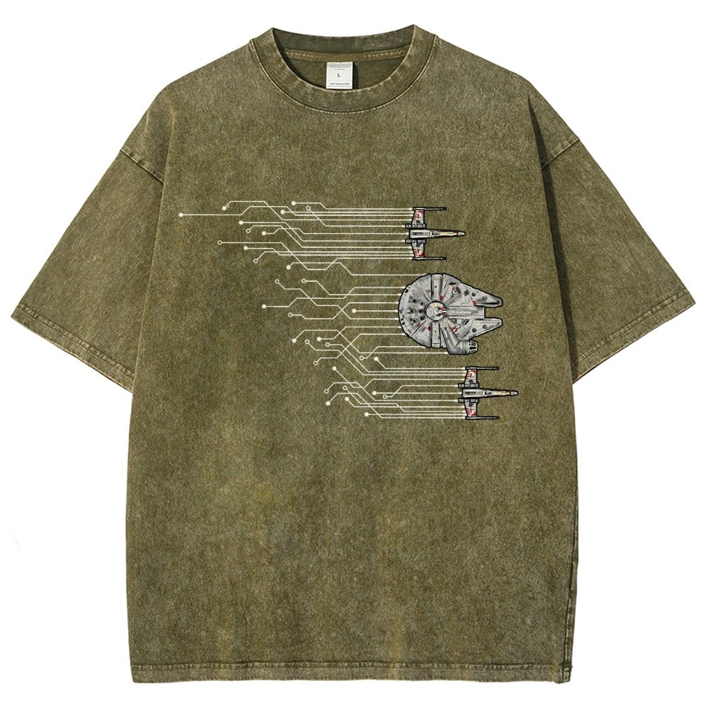 Microships – The Fastest Circuit in the Galaxy Vintage Distressed T-shirt