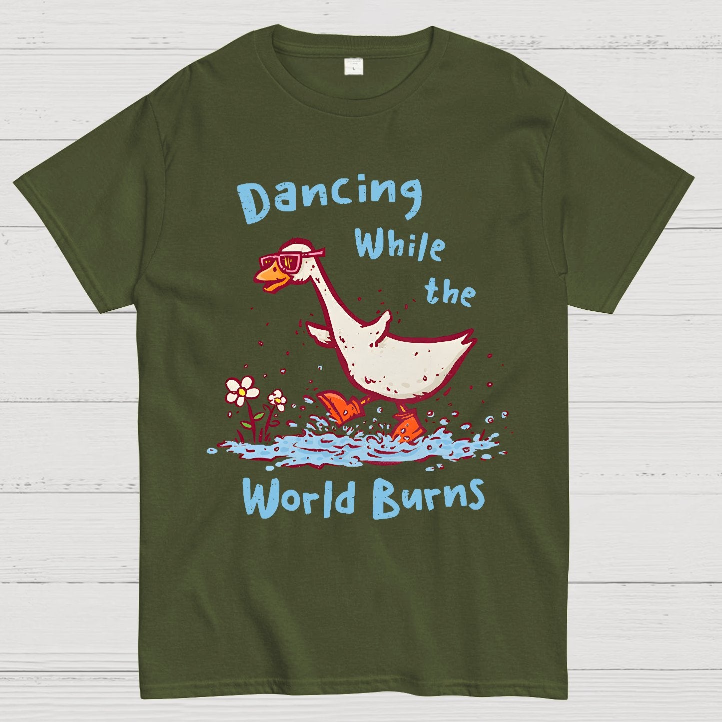 Dancing While The World Burns Geek T-Shirt