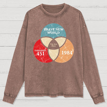 You Are Here Washed Long Sleeve Tee