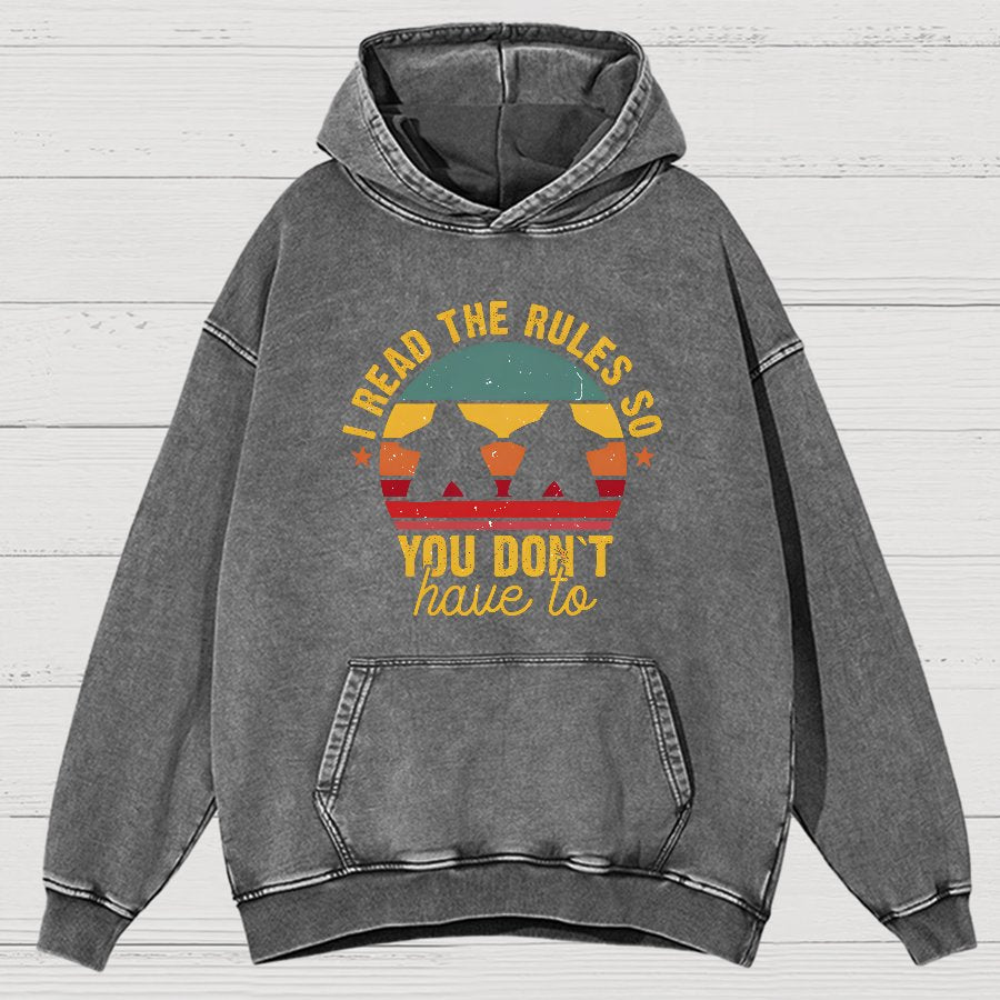 I Read The Rules So You Don't Have To ,Board Game Vintage Distressed Hoodie