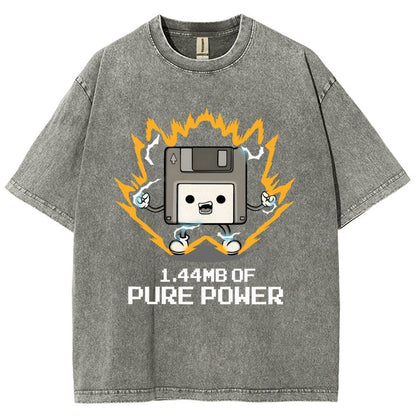 1.44mb of pure power Vintage Distressed T-shirt