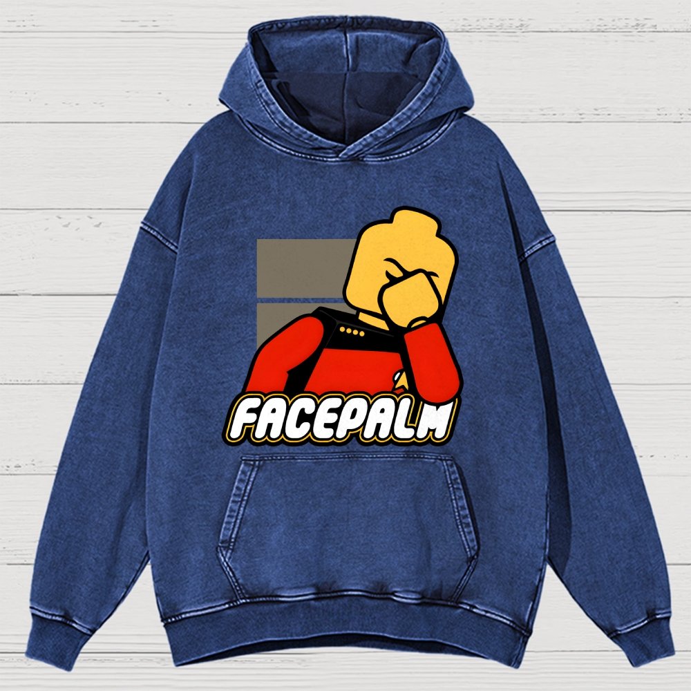 Facepalm Vintage Distressed Hoodie