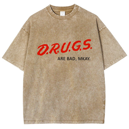 Drugs are Bad Vintage Distressed T-shirt