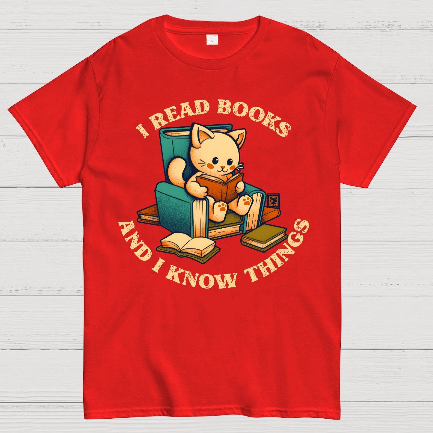 I Read Books and I Meow Things Geek T-Shirt