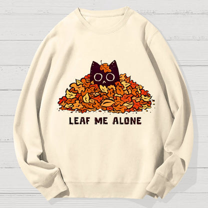 Leaf Me Alone Geek Cotton Sweatshirt