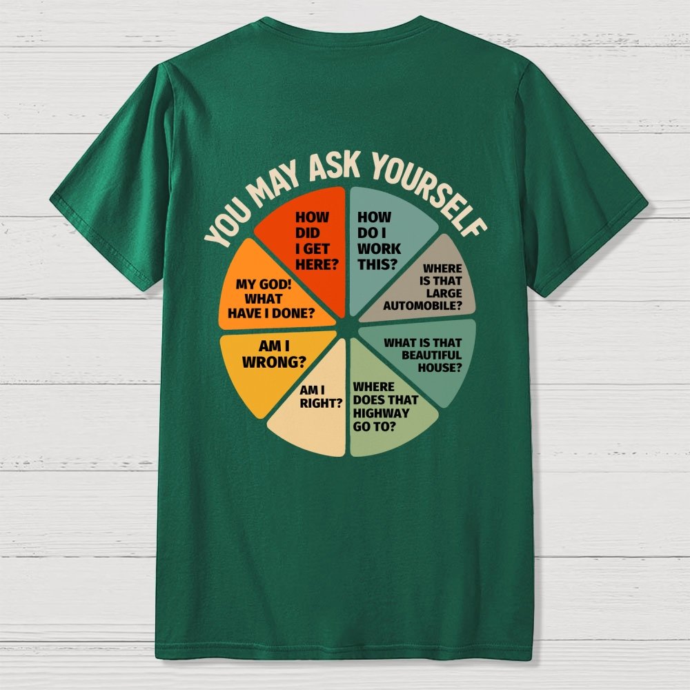 You May Ask Yourself  Back Printing Geek T-Shirt