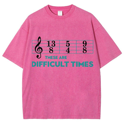 Music Difficult Times Vintage Distressed T-shirt