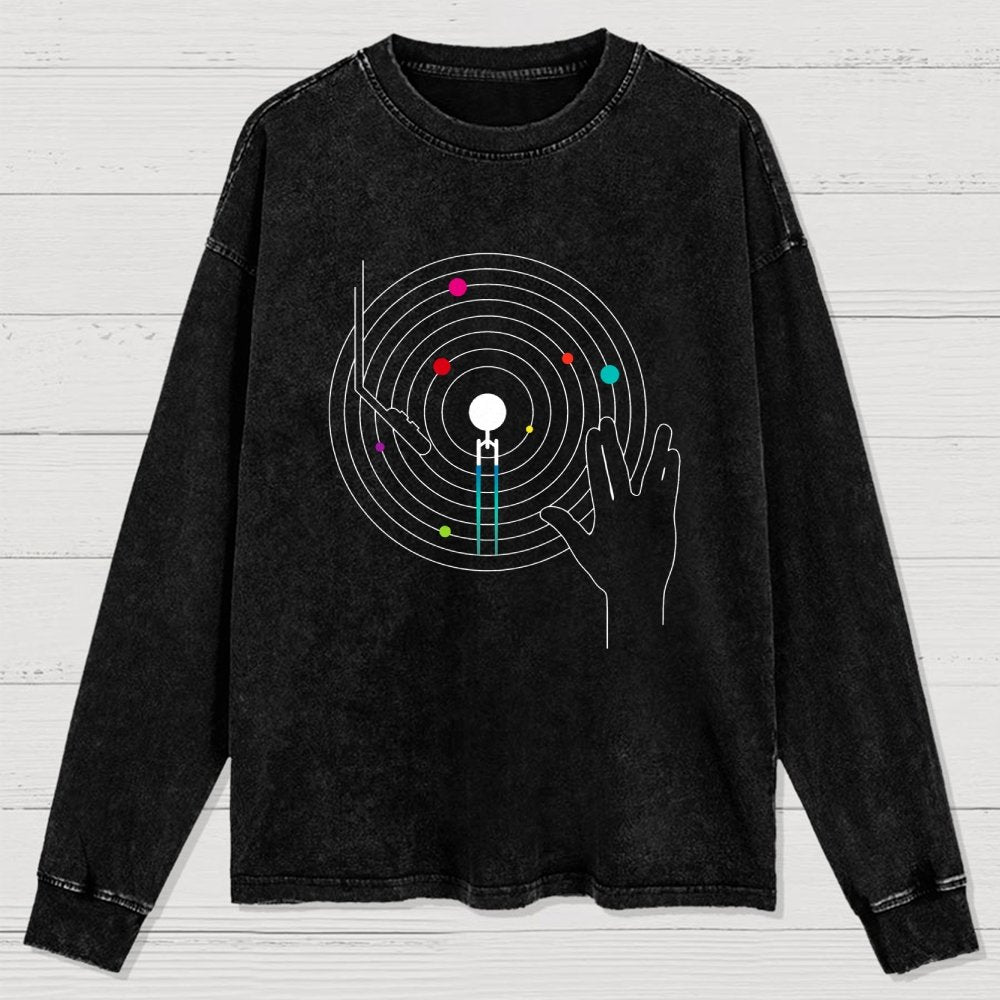 Star Vinyl Washed Long Sleeve Tee