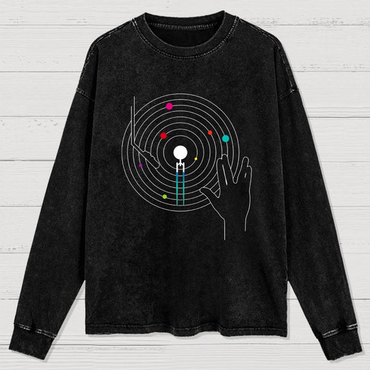 Star Vinyl Washed Long Sleeve Tee