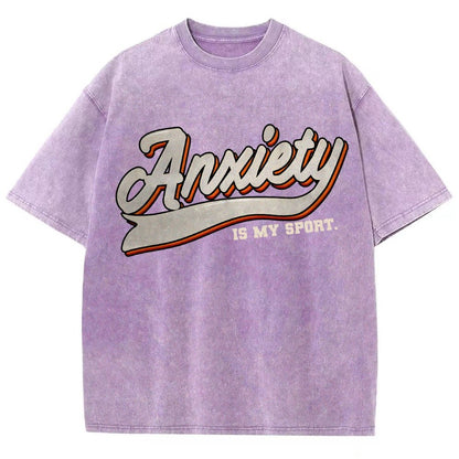 Anxiety Is My Sport Vintage Distressed T-shirt