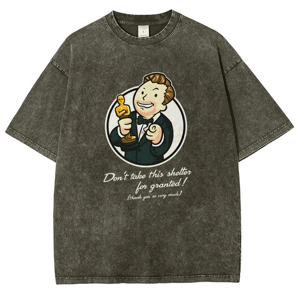 Black Cat Under The Sakura Vintage Distressed T-shirt