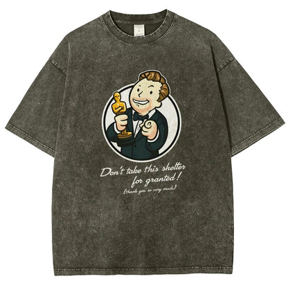 Black Cat Under The Sakura Vintage Distressed T-shirt