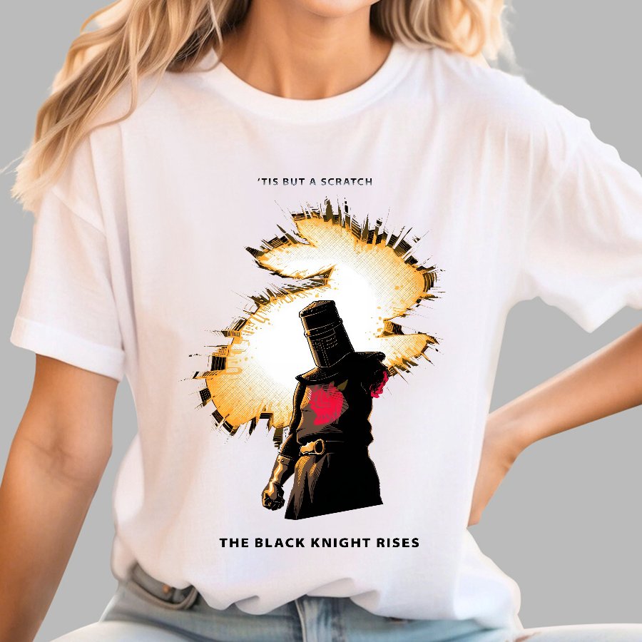 Black Knight vs. Bunny. one will fall. Geek T-Shirt