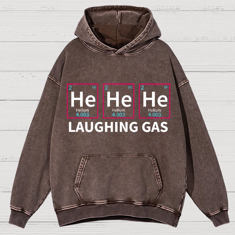 Laughing Gas Periodic Table of Elements Vintage Distressed Hoodie