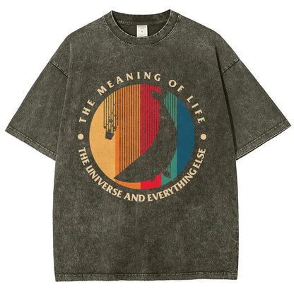 The Meaning Of Life - The Universe And Everything Else Vintage Distressed T-shirt