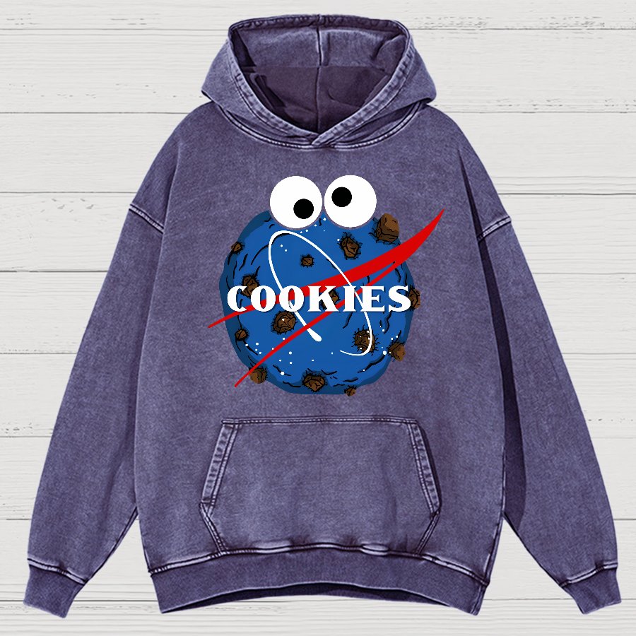 Space Cookies Vintage Distressed Hoodie