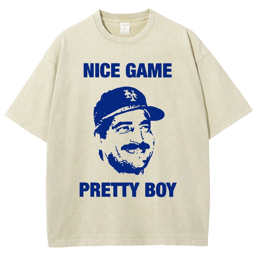 NICE GAME PRETTY BOY  Vintage Distressed T-shirt