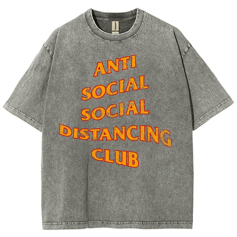 Social Distancing Club Vintage Distressed T-shirt