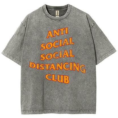 Social Distancing Club Vintage Distressed T-shirt