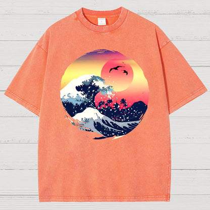 Retro Waves Vintage Distressed T-shirt