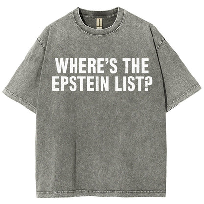 Where’s the Epstein list Vintage Distressed T-shirt